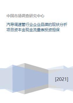 汽導調速管行業(yè)企業(yè)品牌現(xiàn)狀分析與項目投融資擔保評估